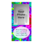 Peacock Bloom Vertical PhotoCard Template Customized Photo Card