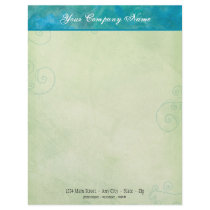 Peacock Blue & Green Business Letterhead