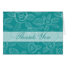 Peacock Blue Roses Cards