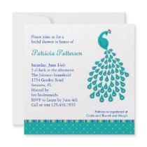 Peacock Bridal Shower Invitation