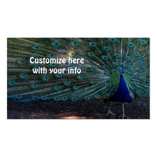 Peacock business cards