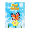 Peacock Butterfly Birthday Postcard