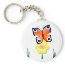 Peacock Butterfly Keychain keychains