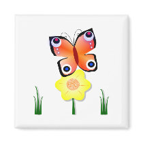 Peacock Butterfly Magnet magnets