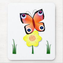 Peacock Butterfly Mousepad mousepads