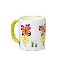 Peacock Butterfly Mug mugs