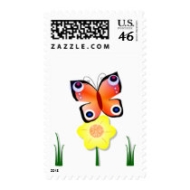 Peacock Butterfly Stamp stamps