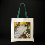 Peacock Canvas Bag:  White and Blue Peacocks bags