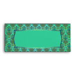 Peacock colors fancy envelope envelopes