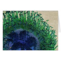 Peacock Colors Flower Card