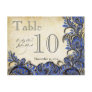 Peacock Colors Paisley Wedding Table Number Postcard