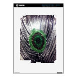Peacock Decoration Silver Decals For iPad 3