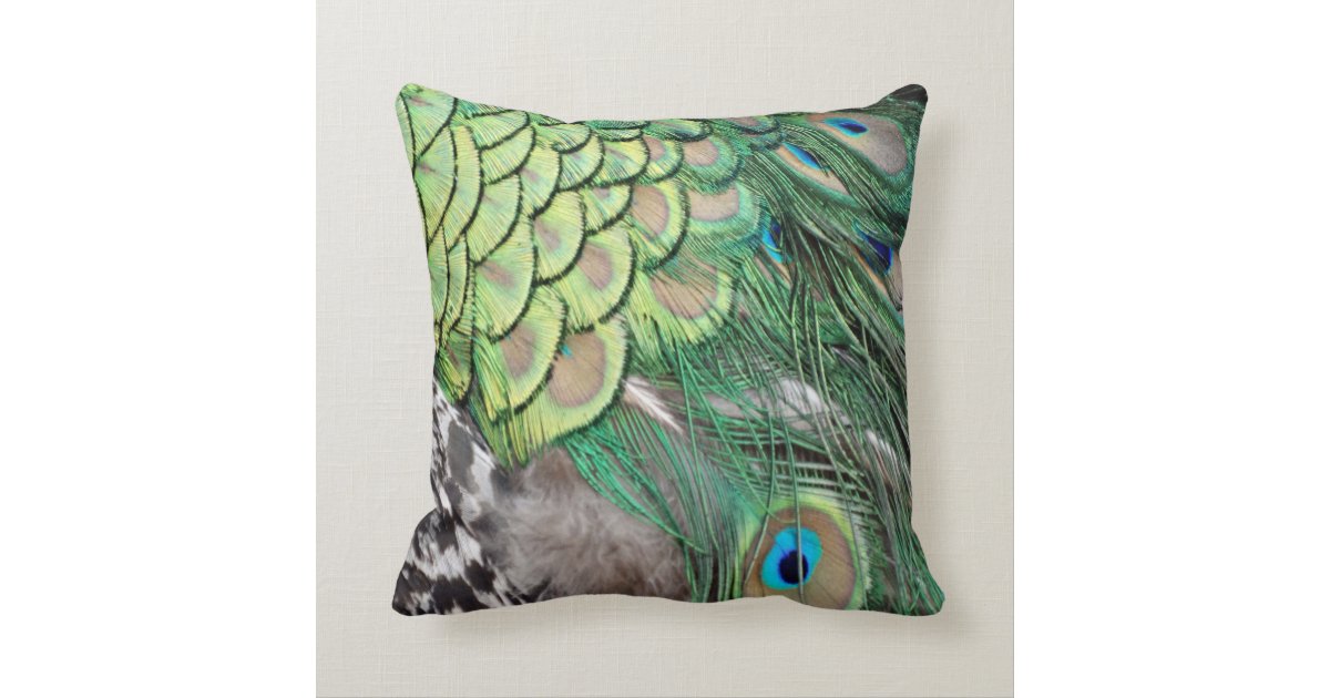 Peacock Delight Throw Pillow Zazzle