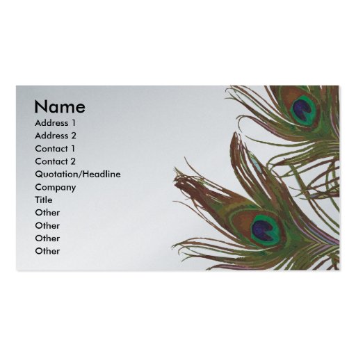 Peacock Design Business Card