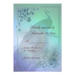Peacock diy RSVP Card template Personalized Invitations
