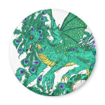 Peacock Dragon Refrigerator Magnets