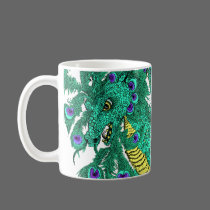 Peacock Dragon mugs