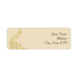 Peacock Elegance Art Deco Flair Custom Return Address Label