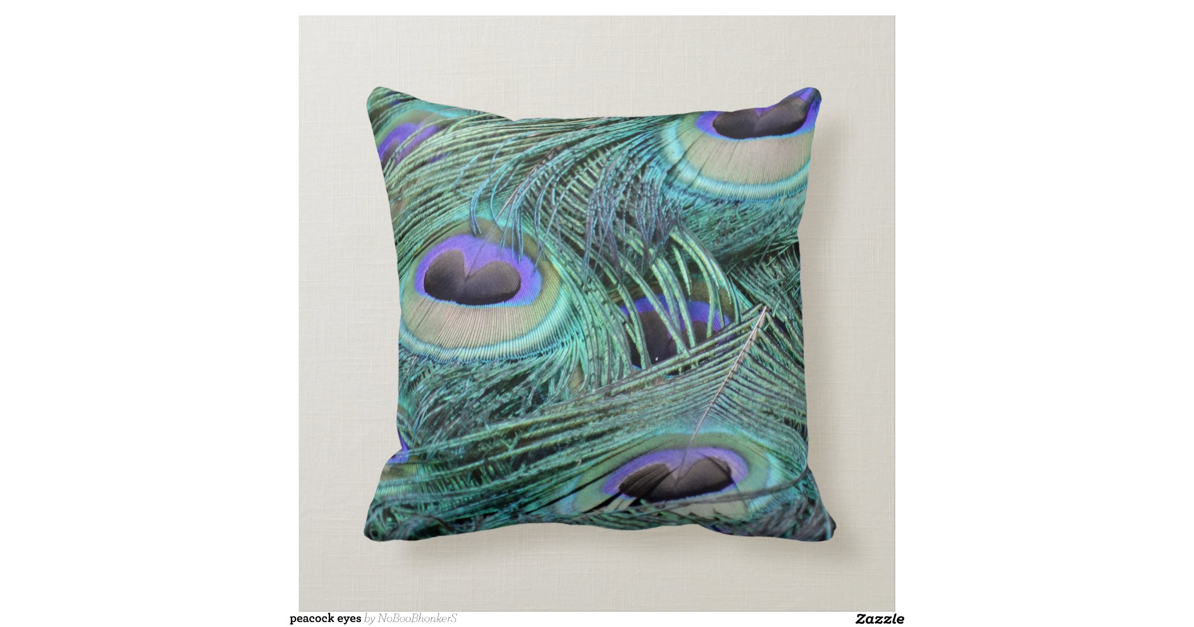 peacock eyes throw pillow Zazzle