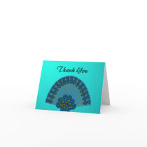 Peacock Fan, Thank You cards by SeaAngel Peacock Fan, Thank You cards