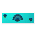 Peacock Fan with Hearts, Bookmark business cards by SeaAngel Peacock Fan with Hearts, Bookmark business cards