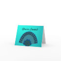 Peacock Fan, You're Invited cards by SeaAngel Peacock Fan, You're Invited cards