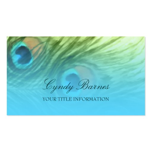 Peacock Fantasy Business Card Set 1105 (front side)
