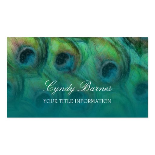 Peacock Fantasy Business Card Set 1114 (front side)