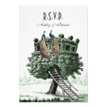 Peacock Fantasy Tree invitations