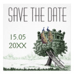 Peacock Fantasy Tree Wedding Save the Date invitations
