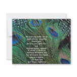 Peacock Feather and Basket Wedding Invitation