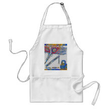 Peacock Feather and Flute - Hare Krishna Aprons