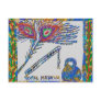 Peacock Feather and Flute - Hare Krishna Post Cards