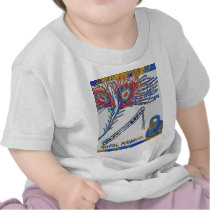 Peacock Feather and Flute - Hare Krishna t-shirts by doonagiri Peacock Feather and Flute - Hare Krishna t-shirts