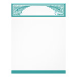 Peacock Feather  Border Customizable Letterhead
