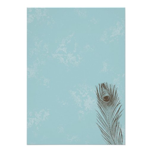 Peacock Feather Bridal Shower Personalized Invites
