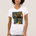 peacock feather collage t shirts