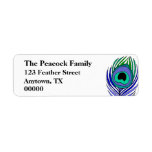 Peacock Feather Customizable address labels