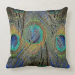Peacock Feather Detail on Designer Cushions pillows