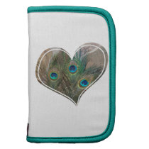 Peacock Feather Double Heart planners