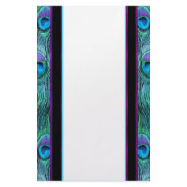 Peacock Feather Drama Stationery