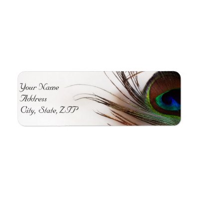 Peacock Feather Glamor Return Address Return Address Label