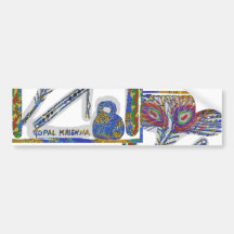 Peacock Feather : Gopal Krishna Bumper Sticker