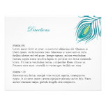Peacock Feather Insert Custom Invitations
