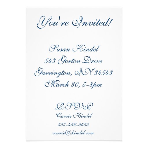 Peacock Feather Invitaiton Personalized Invite