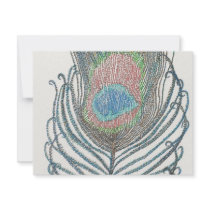 Peacock Feather invitations