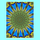 Peacock Feather Kaleidoscope 3 postcards