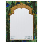 Peacock Feather Letterhead - Customize