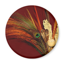 Peacock Feather Magnets Favors