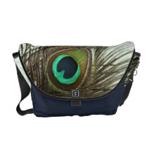 Peacock Feather Messenger Bag